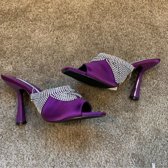 New Zara Purple Sparkly Rhinestone Heeled Sandals 3800/810 Size 6.5 7.5 8 9 - Picture 12 of 12